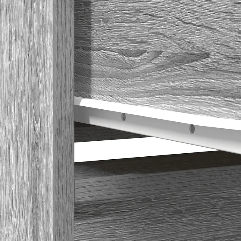 Armoire de rangement polyvalente 55,5 x 34 x 119,5 cm pratique style moderne en bois d'ingénierie sonoma gris 02_0051713