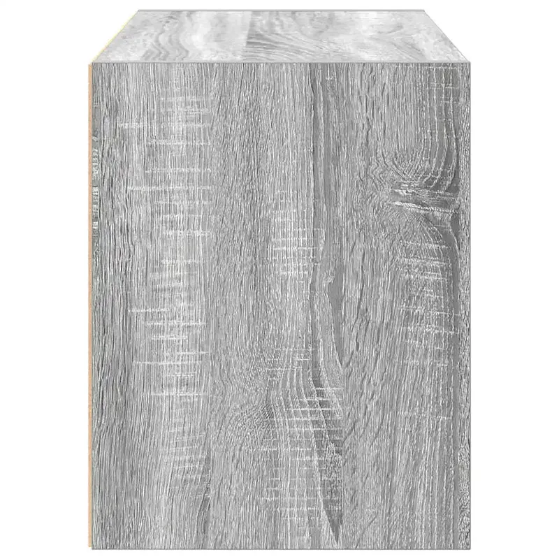 Armoire de rangement empilable 60 x 31 x 40 cm pratique pour organisation intérieure en bois d'ingénierie gris 02_0051198