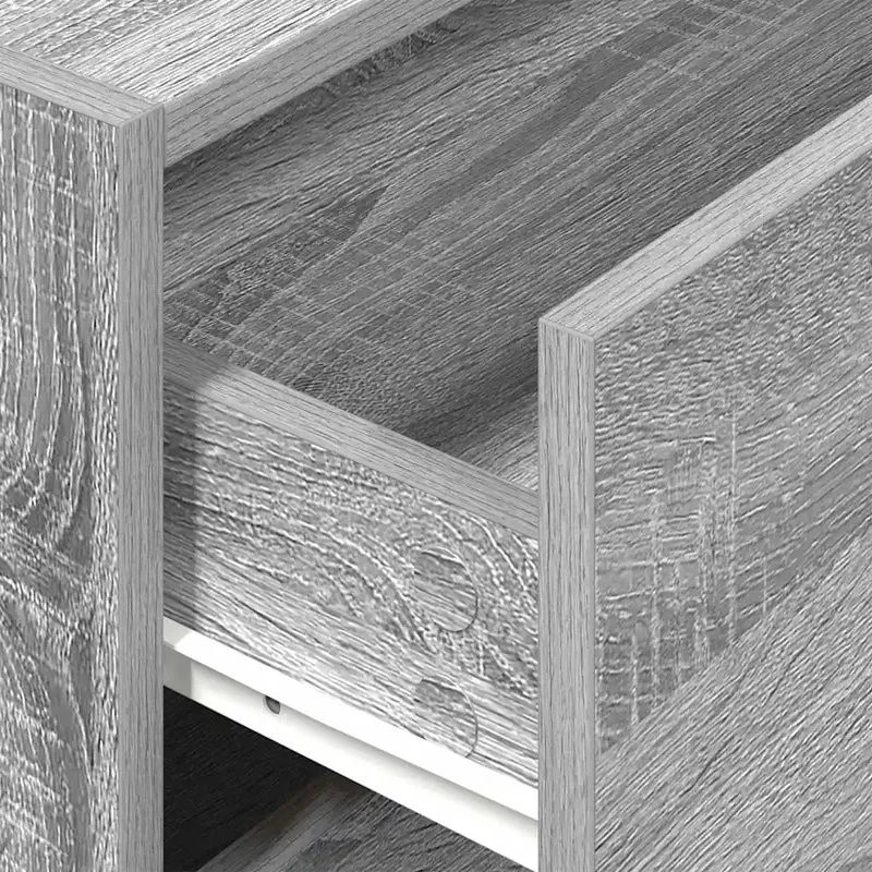 Armoire de rangement empilable 60 x 31 x 40 cm pratique pour organisation intérieure en bois d'ingénierie gris 02_0051198