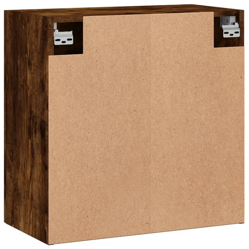 Armoire murale design pratique rangement moderne 60 x 31 x 60 cm en bois d'ingénierie chêne fumé 02_0048818