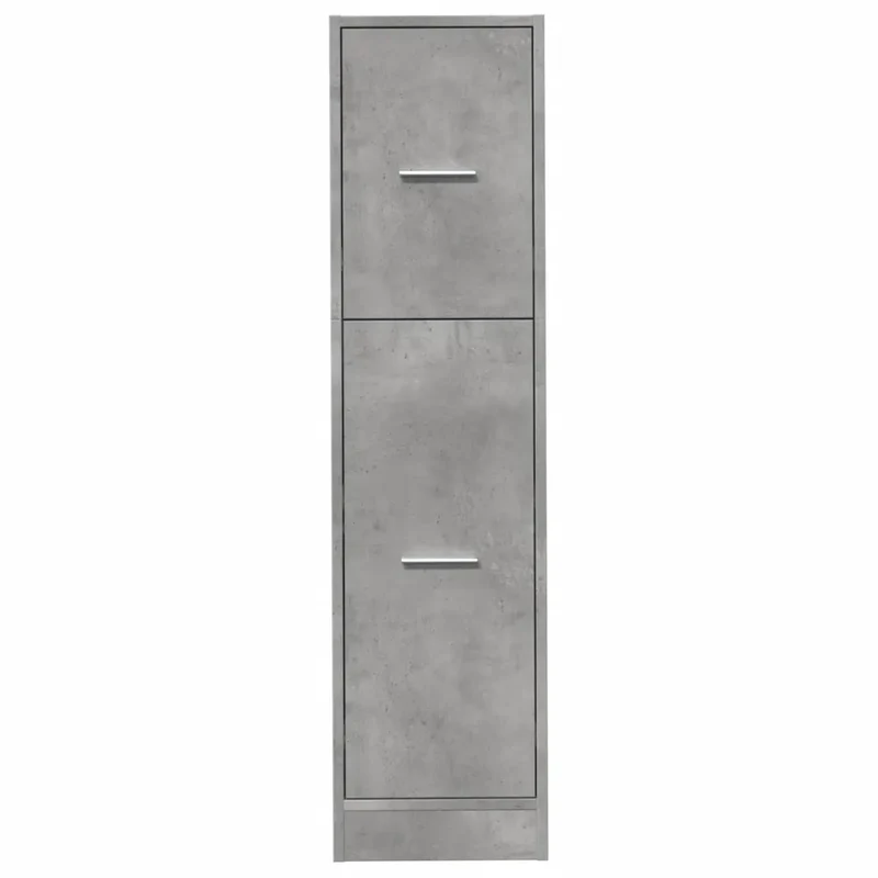 Armoire d'apothicaire multifonctionnelle 30 x 41 x 118 cm finition épurée bureau entrée en bois d'ingénierie gris béton 02_0050613