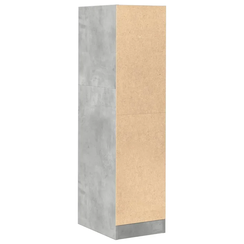 Armoire d'apothicaire multifonctionnelle 30 x 41 x 118 cm finition épurée bureau entrée en bois d'ingénierie gris béton 02_0050613