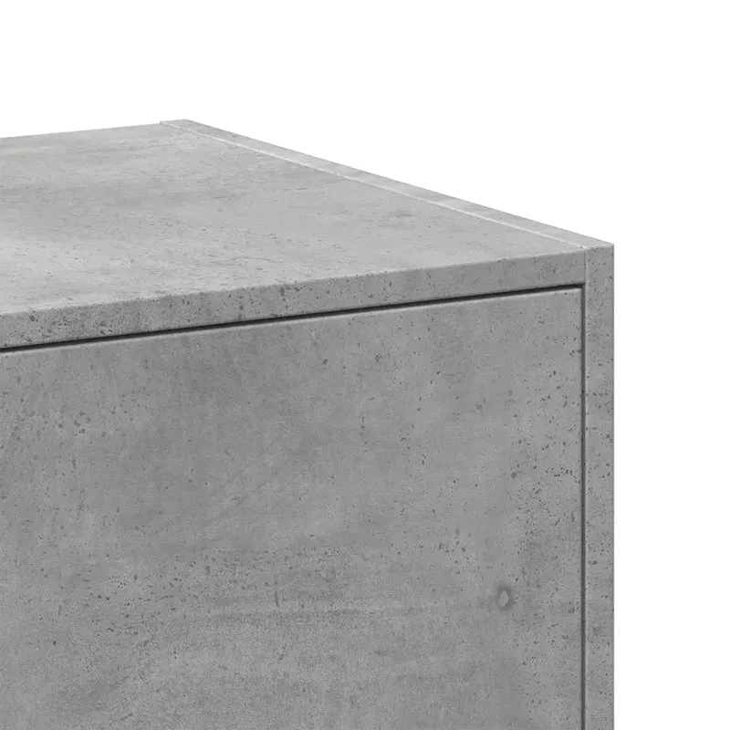 Armoire d'apothicaire multifonctionnelle 30 x 41 x 118 cm finition épurée bureau entrée en bois d'ingénierie gris béton 02_0050613