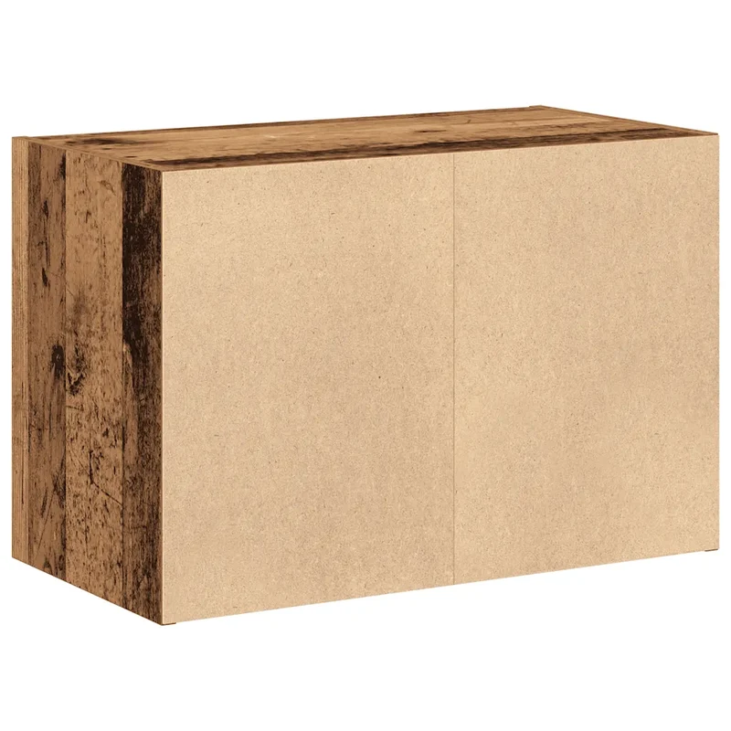 Armoire de rangement empilable 60 x 31 x 40 cm avec 2 tiroirs pratique style vintage en bois vieux bois 02_0051201