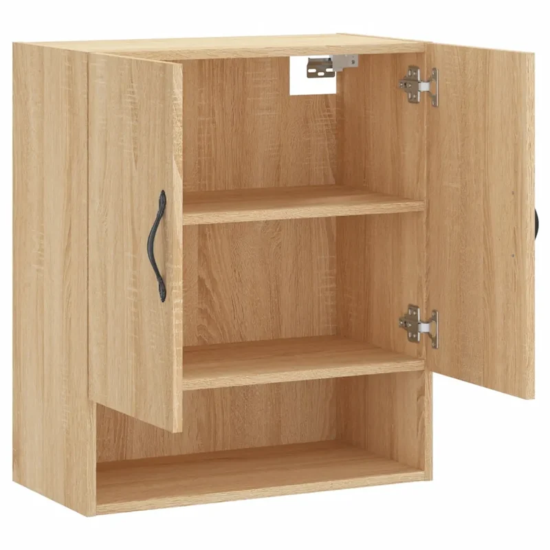 Armoire murale pratique avec espace de rangement 60 x 31 x 70 cm en bois d'ingénierie chêne sonoma 02_0048761