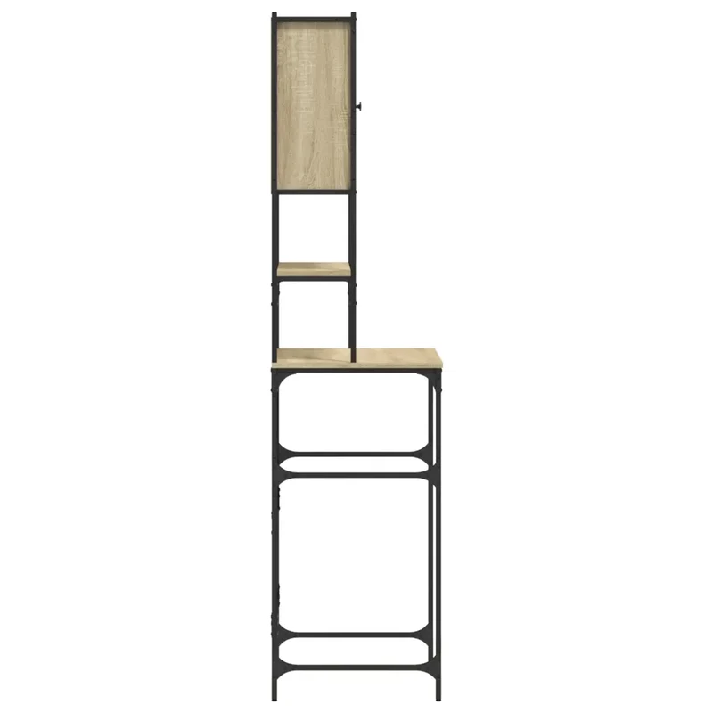 Armoire de machine à laver industrielle gain de place 68 x 48,5 x 194 cm en bois d'ingénierie chêne sonoma 02_0049394