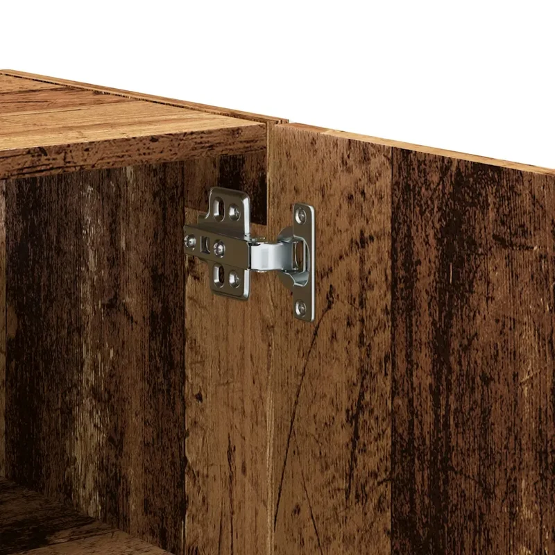 Armoire murale flottante rangement pratique 60 x 31 x 60 cm en bois d'ingénierie vieux bois 02_0051136
