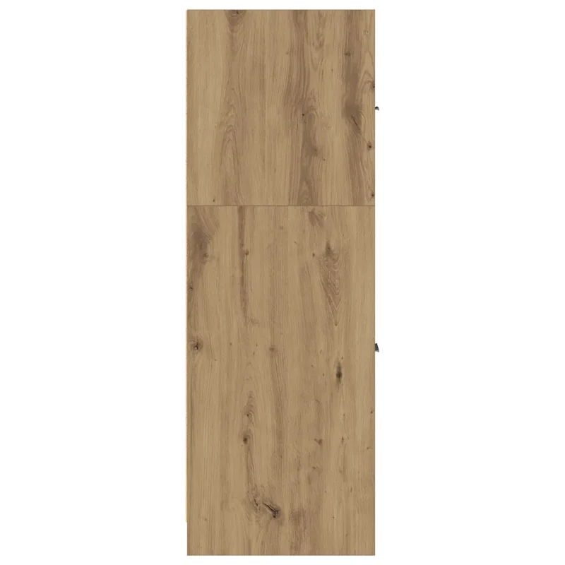 Armoire d'apothicaire multifonctionnelle rangement cuisine 40 x 41 x 118 cm en bois d'ingénierie chêne artisanal 02_0050645
