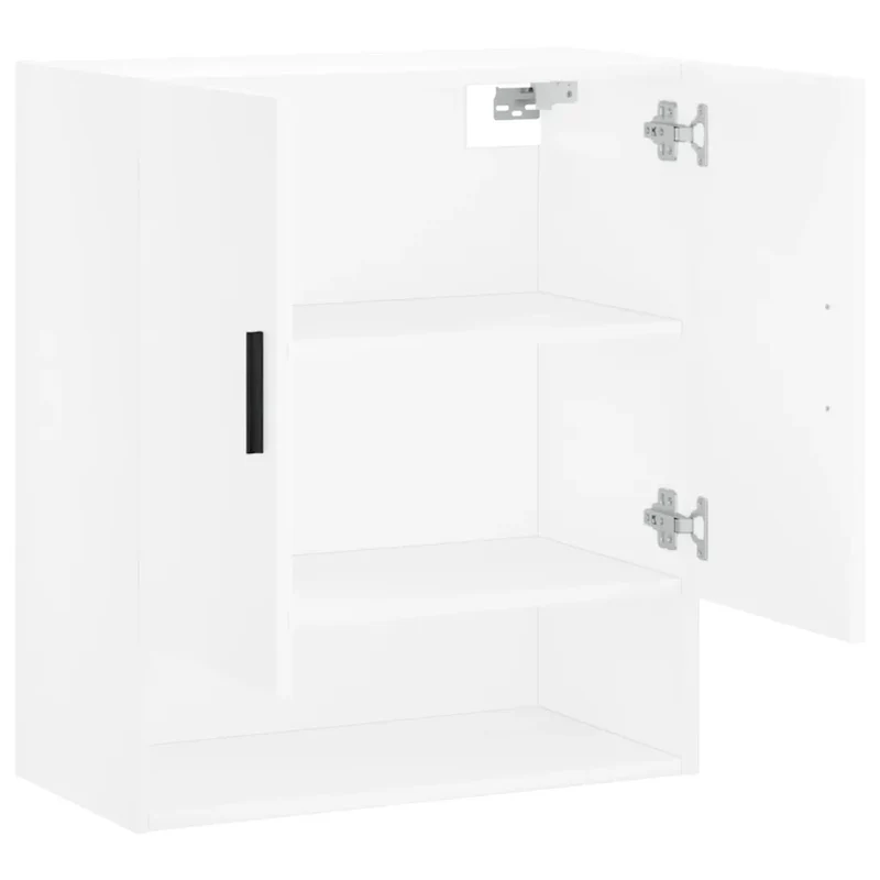 Armoire murale blanche moderne 60 x 31 x 70 cm rangement pratique décoration intérieure en bois blanc 02_0048775