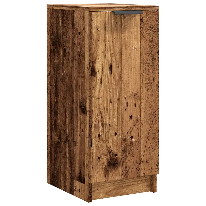 Armoire à chaussures avec porte rangement pratique 29,5 x 35 x 70 cm style contemporain en bois d'ingénierie vieux bois 02_0050990