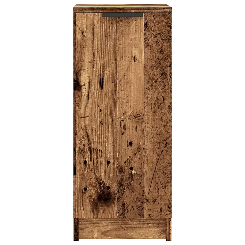 Armoire à chaussures avec porte rangement pratique 29,5 x 35 x 70 cm style contemporain en bois d'ingénierie vieux bois 02_0050990