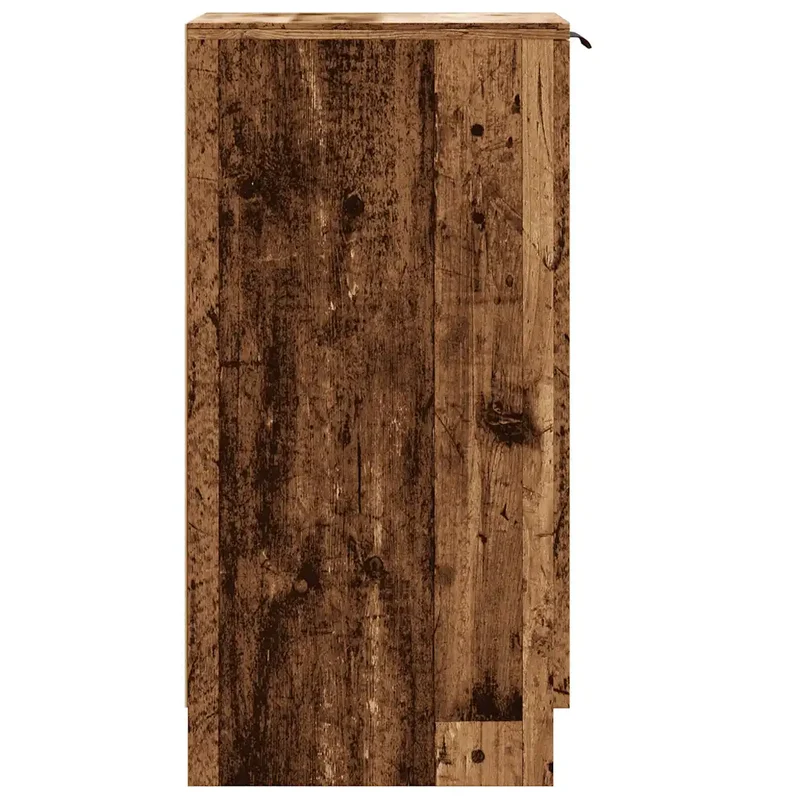 Armoire à chaussures avec porte rangement pratique 29,5 x 35 x 70 cm style contemporain en bois d'ingénierie vieux bois 02_0050990
