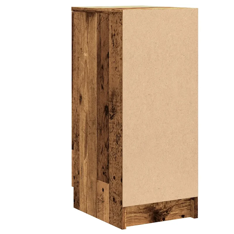 Armoire à chaussures avec porte rangement pratique 29,5 x 35 x 70 cm style contemporain en bois d'ingénierie vieux bois 02_0050990