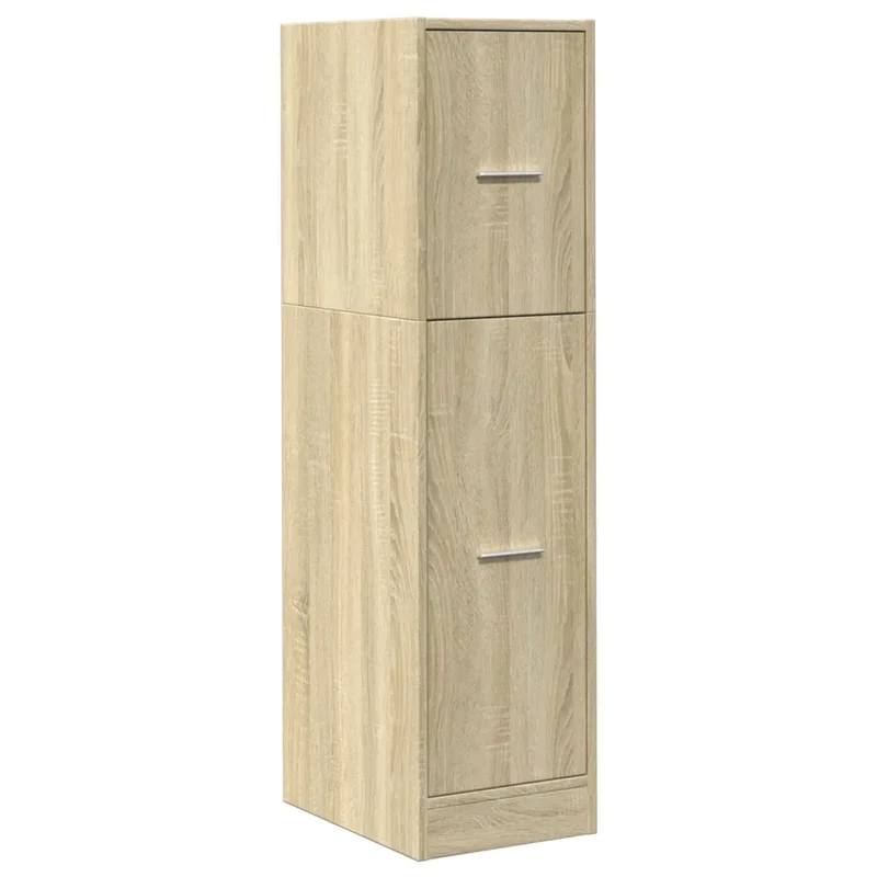 Armoire d'apothicaire multifonctionnelle rangement 30 x 41 x 118 cm style classique en bois d'ingénierie chêne sonoma 02_0050612