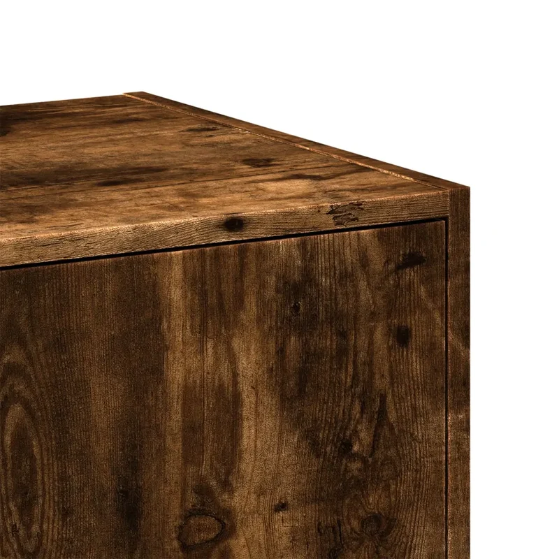 Armoire d'apothicaire multifonctionnelle avec 4 tiroirs rangement 30 x 41 x 144 cm en bois d'ingénierie chêne fumé 02_0050623