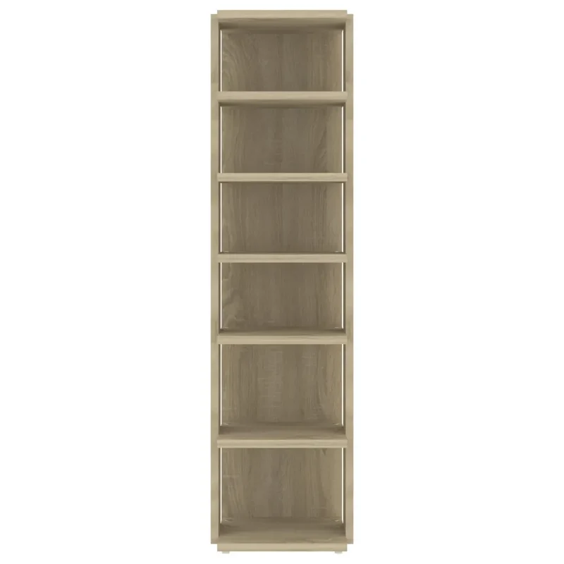 Armoire à chaussures 27,5 x 27 x 102 cm 6 étagères gain de place style moderne en bois d'ingénierie chêne sonoma 02_0047937