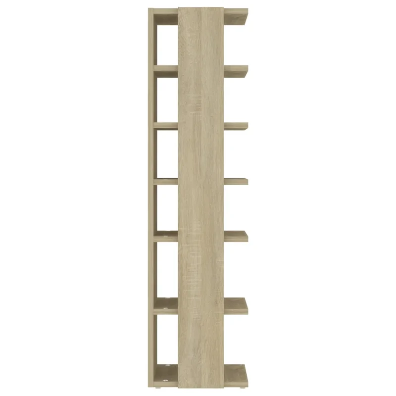 Armoire à chaussures 27,5 x 27 x 102 cm 6 étagères gain de place style moderne en bois d'ingénierie chêne sonoma 02_0047937