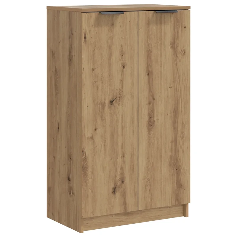 Armoire à chaussures rangement organisé 59 x 35 x 100 cm en bois d'ingénierie chêne artisanal 02_0050995