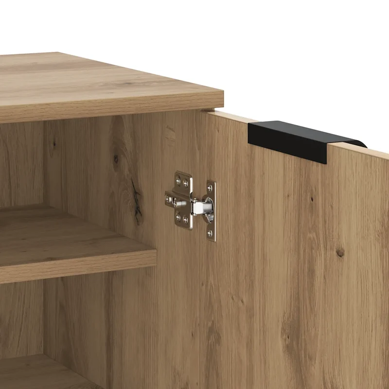 Armoire à chaussures rangement organisé 59 x 35 x 100 cm en bois d'ingénierie chêne artisanal 02_0050995