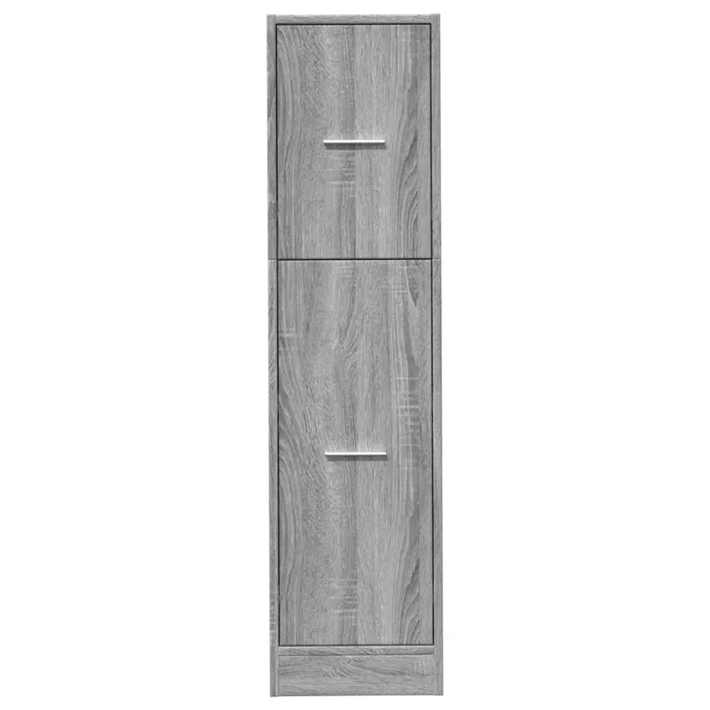 Armoire apothicaire classique multifonctionnelle rangement 30 x 41 x 118 cm en bois d'ingénierie gris 02_0050615