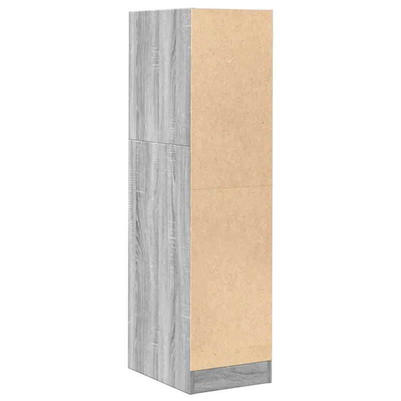 Armoire apothicaire classique multifonctionnelle rangement 30 x 41 x 118 cm en bois d'ingénierie gris 02_0050615