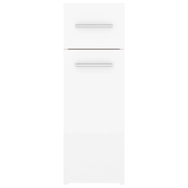 Armoire d'apothicaire rangement blanc 20 x 45,5 x 60 cm solide design contemporain en bois blanc 02_0047785