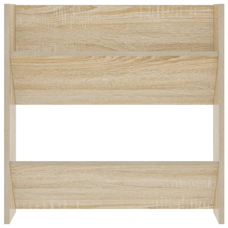 Armoire à chaussures murale moderne 60 x 18 x 60 cm rangement pratique 2 étagères en aggloméré chêne sonoma 02_0047887