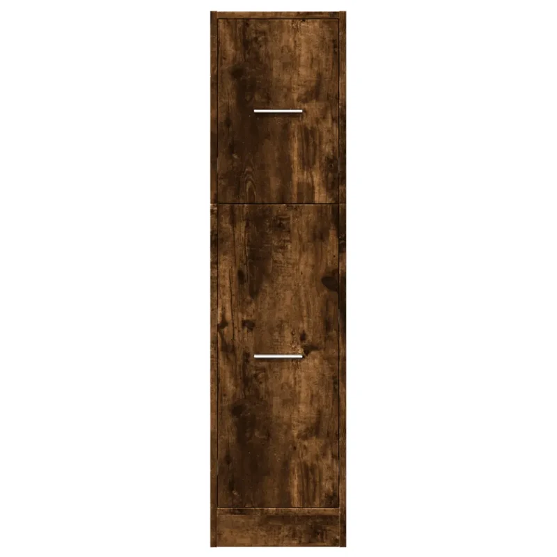 Armoire d'apothicaire multifonctionnelle rangement 30 x 41 x 118 cm en bois d'ingénierie chêne fumé 02_0050614