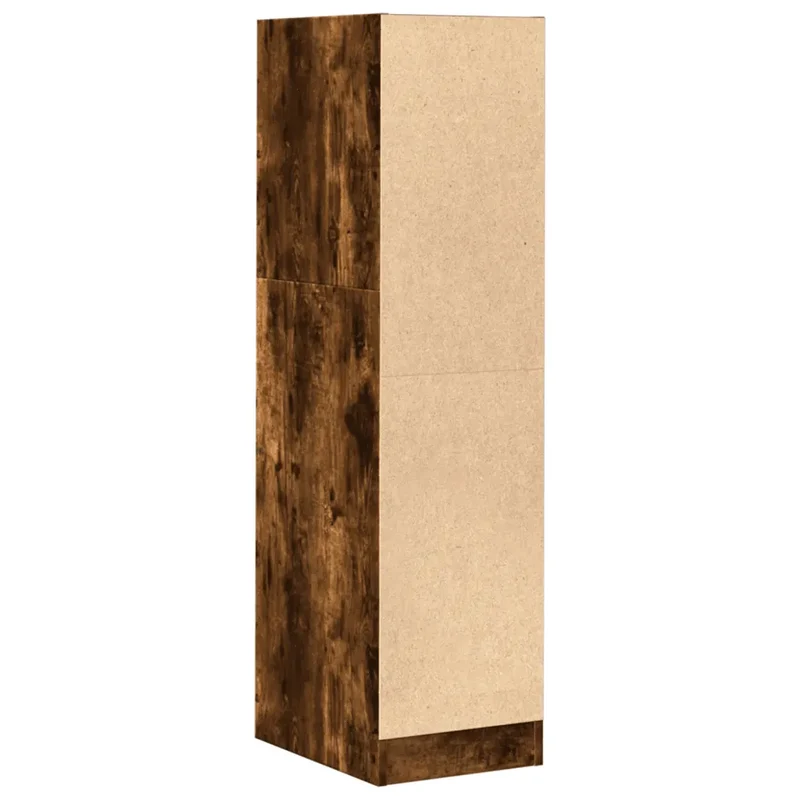Armoire d'apothicaire multifonctionnelle rangement 30 x 41 x 118 cm en bois d'ingénierie chêne fumé 02_0050614