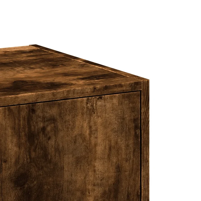 Armoire d'apothicaire multifonctionnelle rangement 30 x 41 x 118 cm en bois d'ingénierie chêne fumé 02_0050614